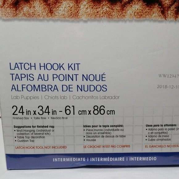 WonderArt Latch Hook Kit Lab Puppies - Picture 2 of 9